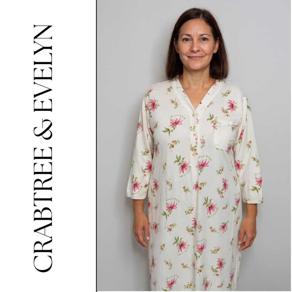Crabtree & Evelyn Vintage Floral Sleep Gown |Nightgown | Size S